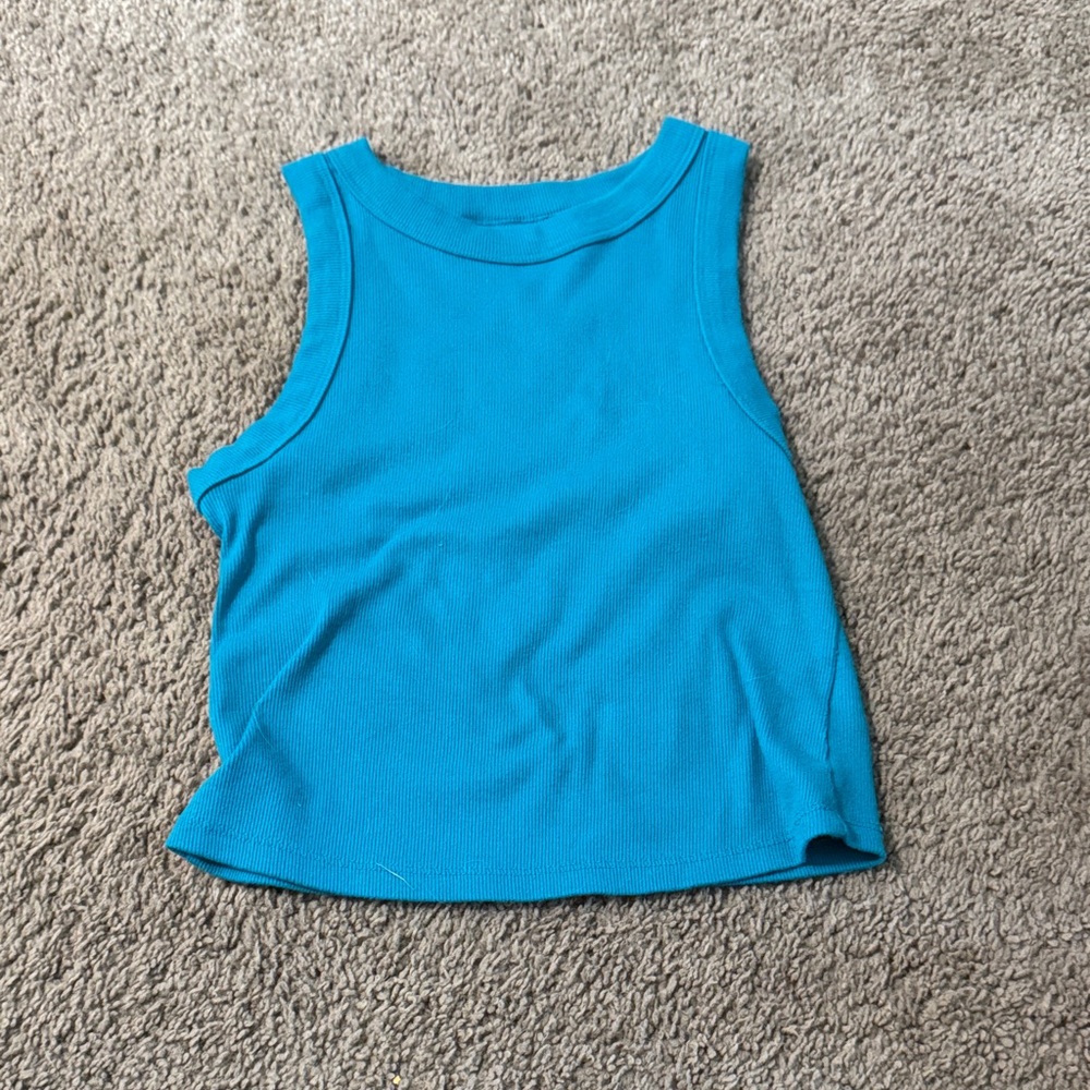 Old Navy Teal Ribbed Knit Top